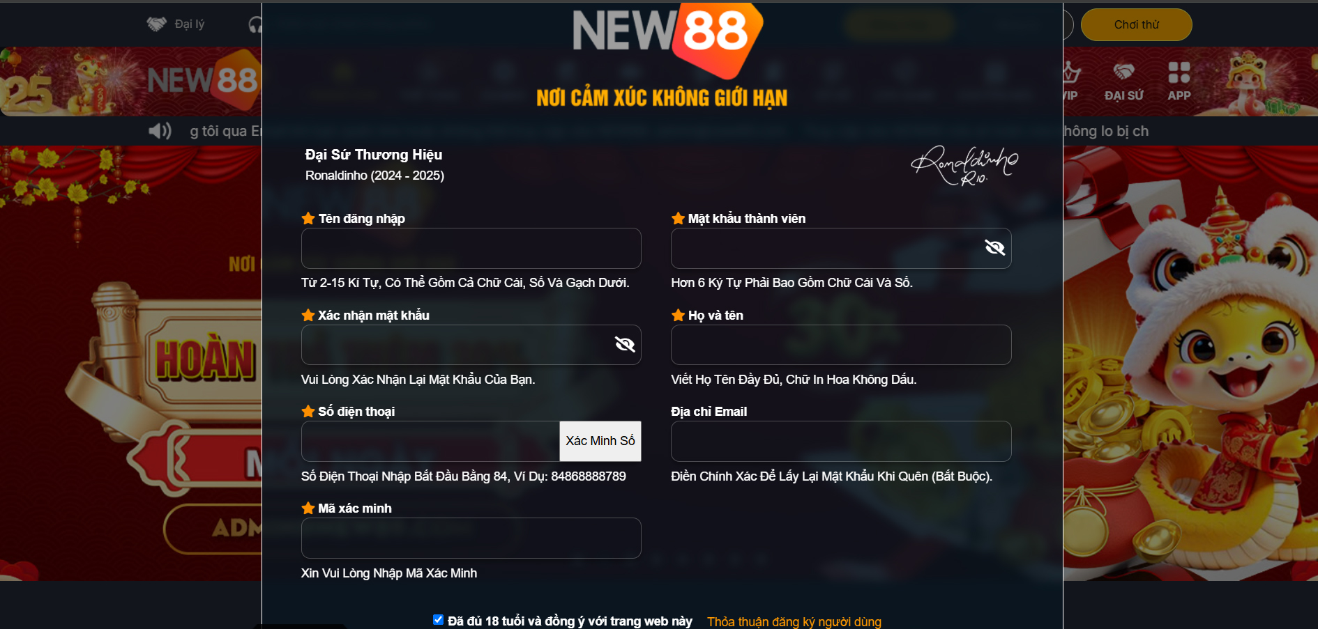 New88 - Cá Cược Mỗi Ngày - Nhận Thưởng Liền Tay 13 Hướng dẫn đăng ký tài khoản tại trang NEW88